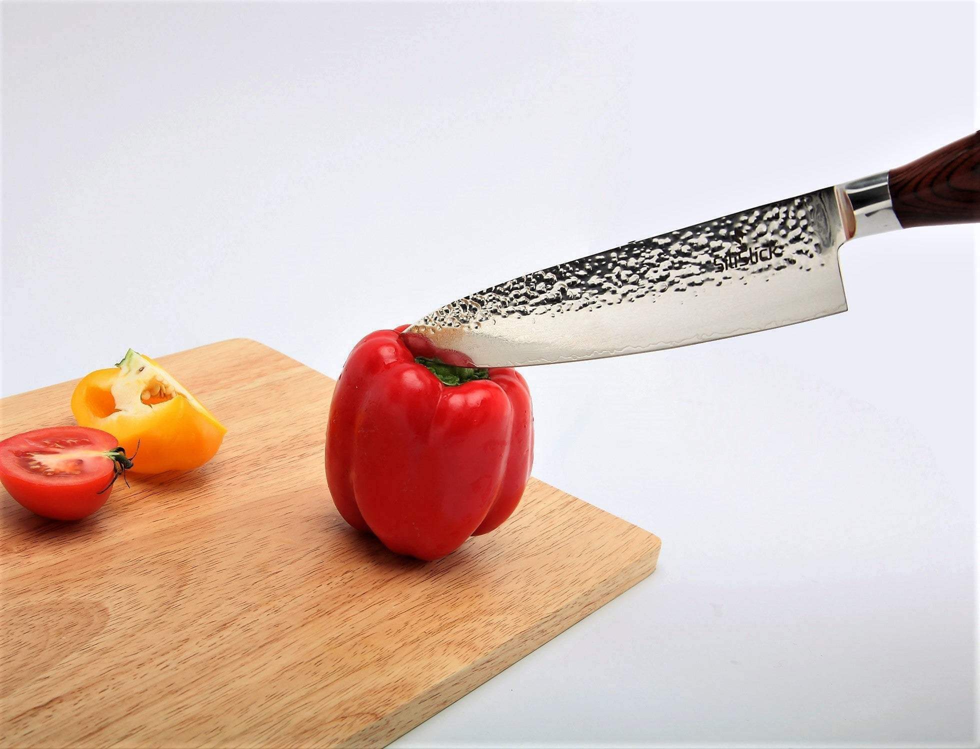 Damascus Steel Knife - Chef Hammered Blade