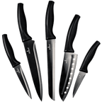 Kitchen Knife Set - Black Handle | Black Blade