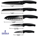 Kitchen Knife Set - Black Handle | Black Blade